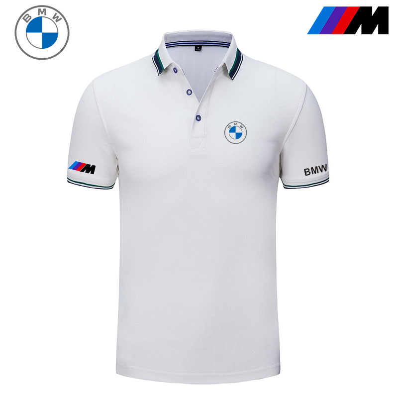 2022 Polo BMW M Motorsport Col Contrasté Coton Extensible Homme Manche Courte